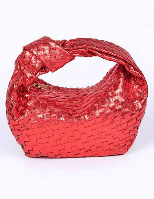 Metallic Knotted Bag