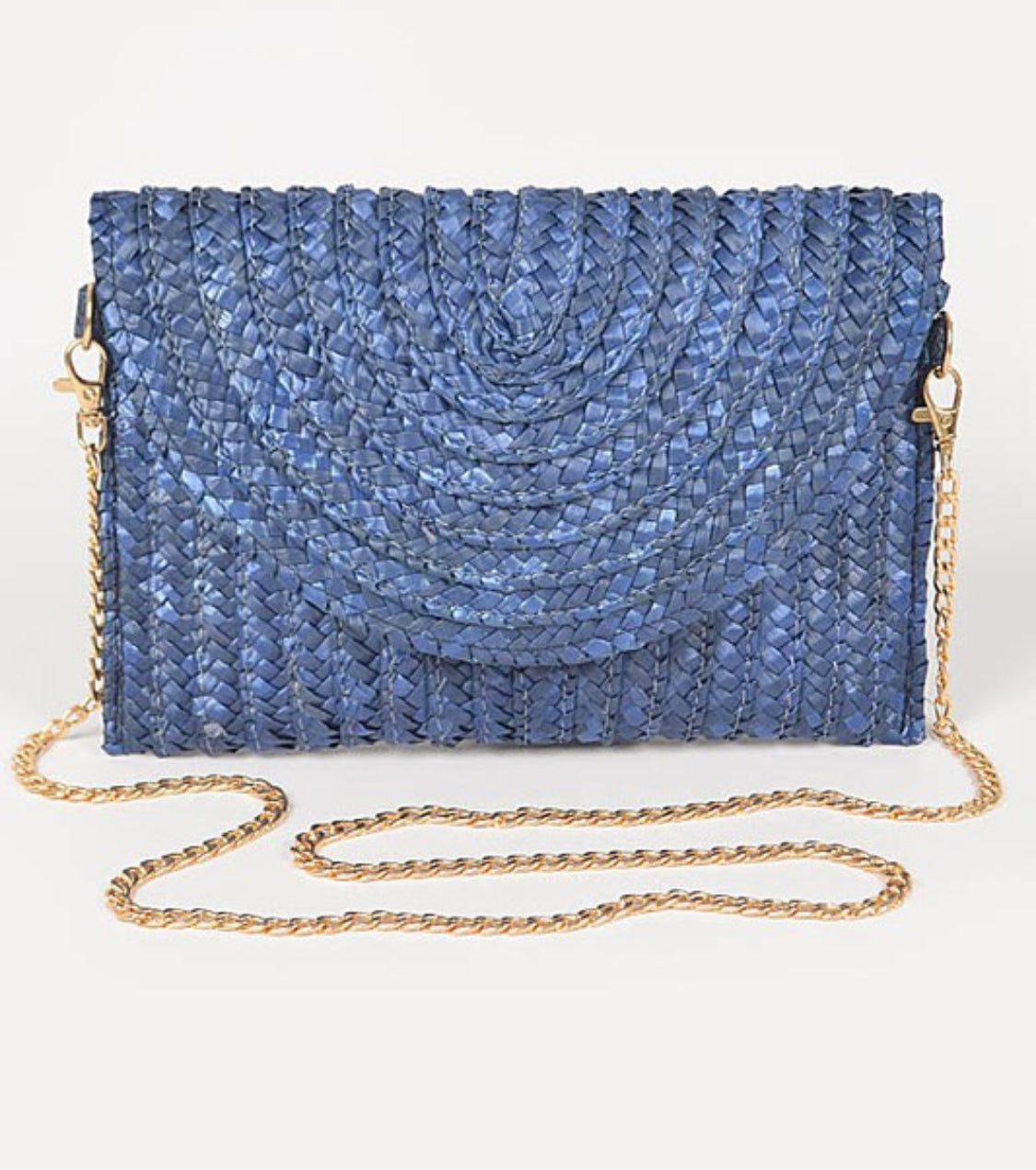 Straw Envelope Convertible Clutch Bag