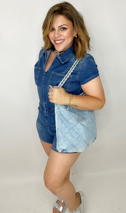 Summer Denim Romper