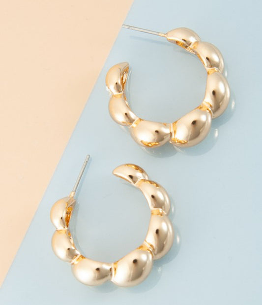 Twist Bubble Hoop Earrings