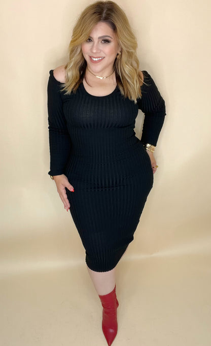 Jlo Midi Dress In Black