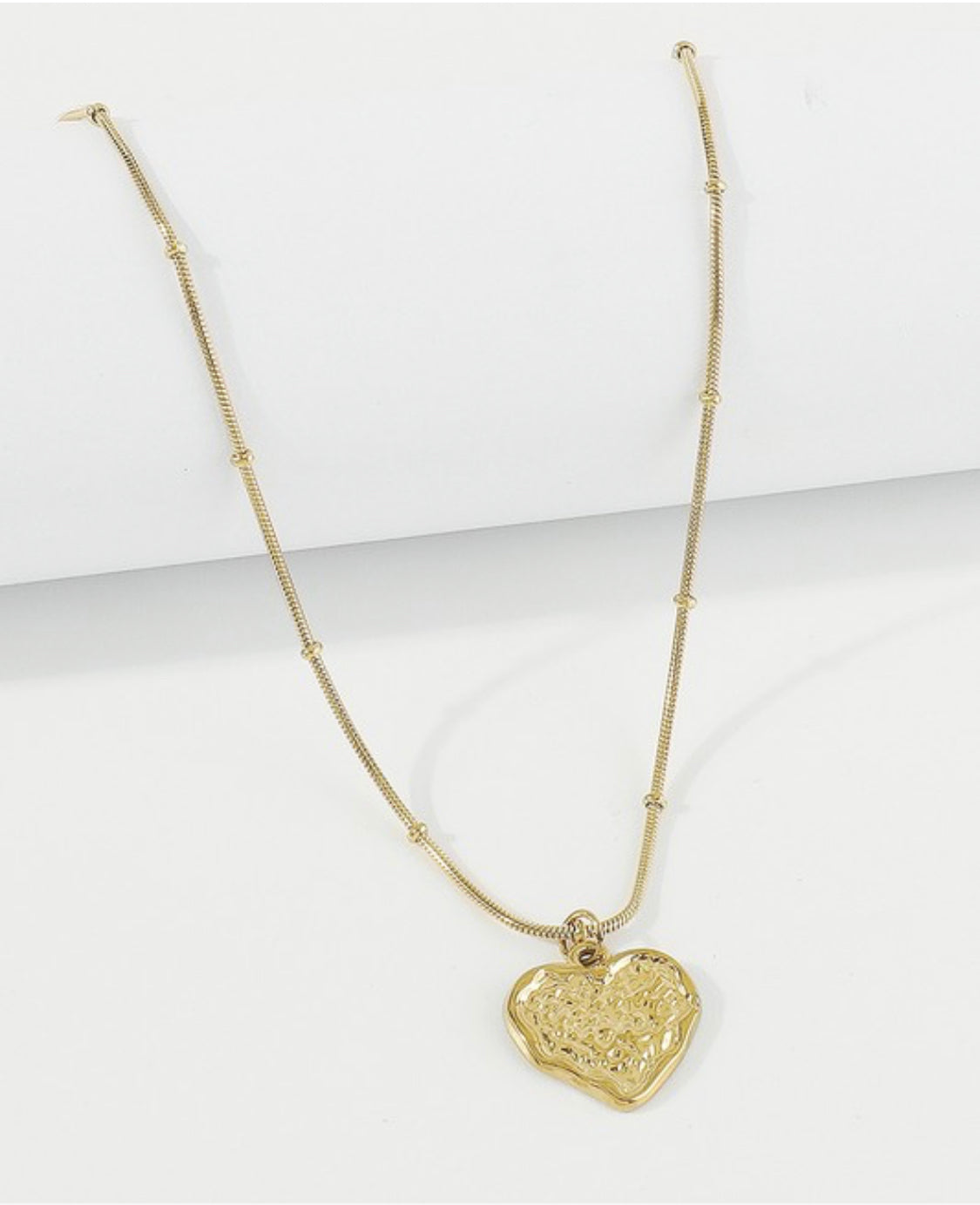 18K Gold Stainless Steel Heart Dainty Necklace