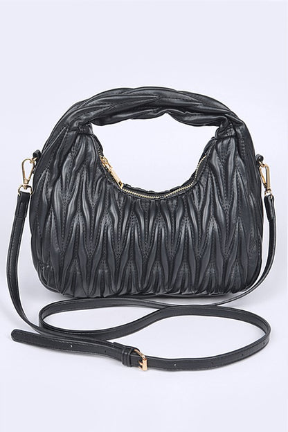 Pleated Crinkle Convertible Bag