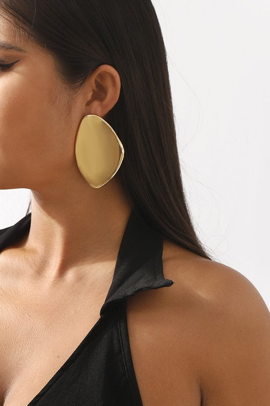 Gold Geometric Drop Earrings