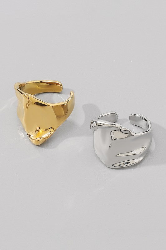 Stainless Steel Irregular Open Finger Rings