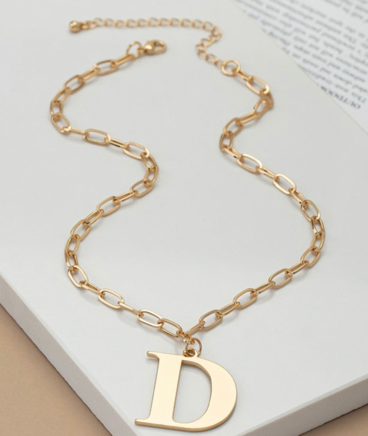 Initial Letter Pendant Necklace