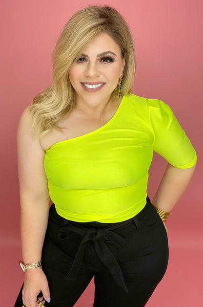 Neon Dreams One Shoulder Top