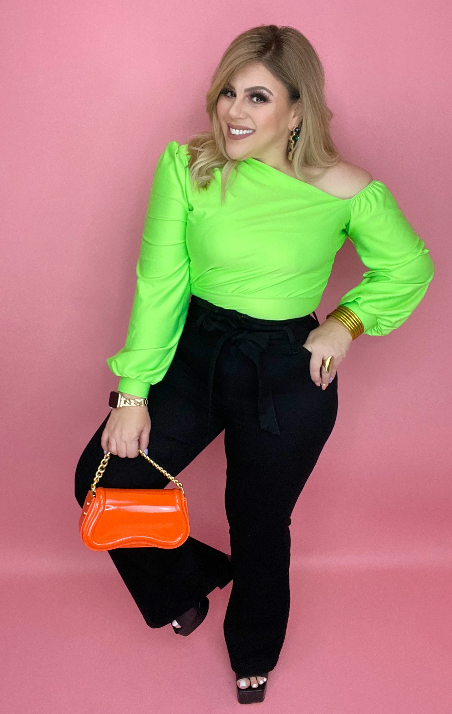 Dalia Top In Neon Green